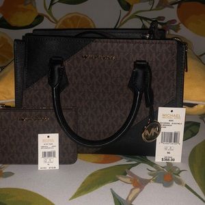 Michael Kors leather multi messenger and wallet